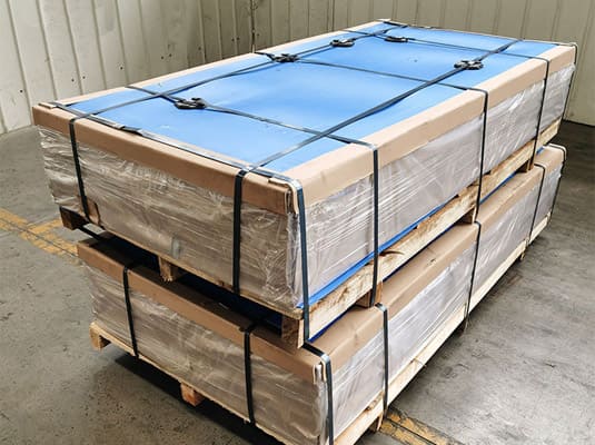 Packaged 5x10 aluminum sheet