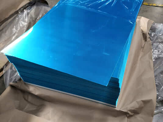 5754 aluminiumlegeringsplaat met blauwe films