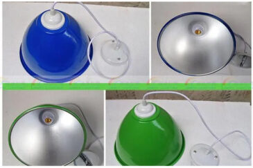 Colored aluminum disc for lampshade