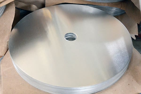 punched aluminum disc