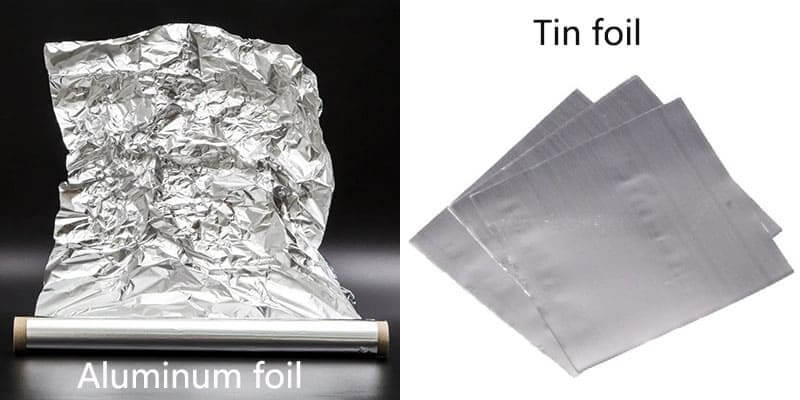 Papel de aluminio versus papel de estaño