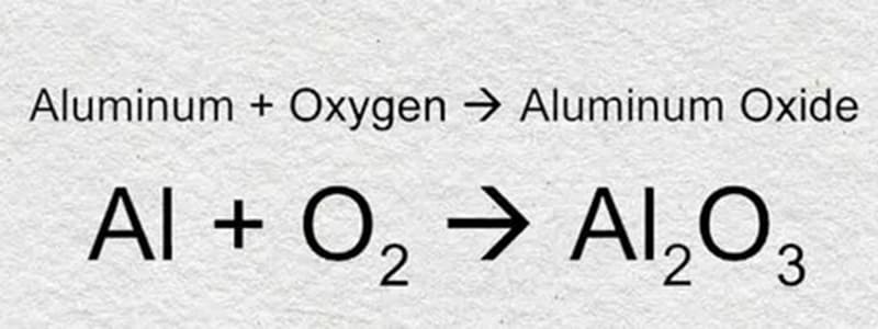 Alüminyumun Oksidasyonu
