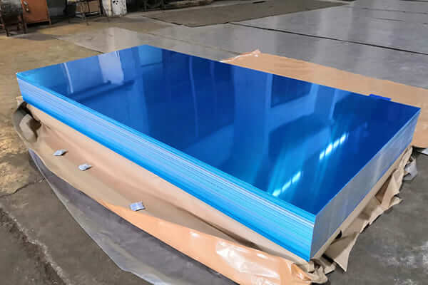 7075 aluminiumplaat met blauwe film