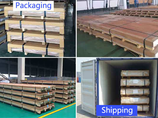 packaging and shipping of aluminum sheet