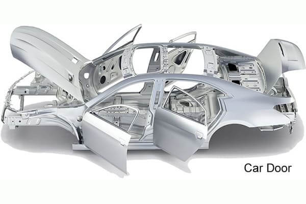 Plaques d'aluminium de porte de voiture utilisées dans la voiture