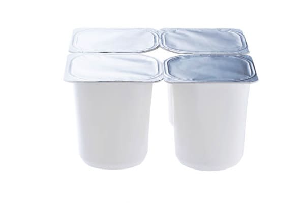 Coperchio per yogurt termosaldato in foglio di alluminio