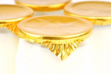 Foglio di alluminio stampato per sigillare i vasetti di yogurt